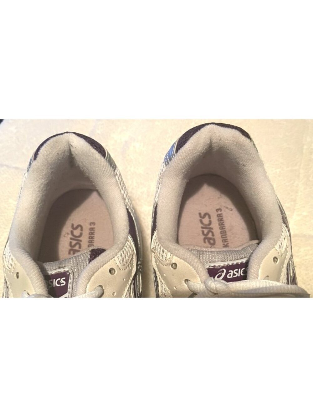 ASICS Womens Running Shoes Size 9 White Gray Purple - Picture 15 of 16